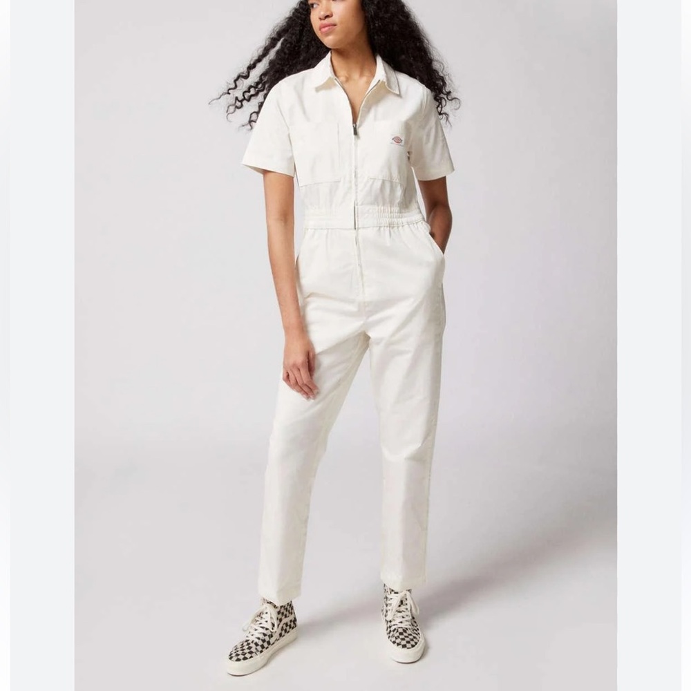 Dickies Cream Short Sleeve Jumpsuit